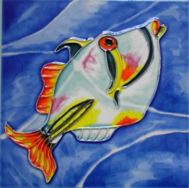 Picasso fish picture tile - Skye Tiles - Hand Painted ...