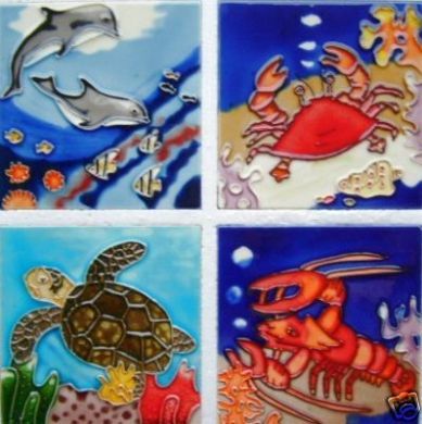 Sea Life 4x4 Coaster Set